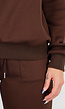 Donkerbruine Jogging Set met Capuchon en Trekkoord
