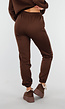 Donkerbruine Jogging Set met Capuchon en Trekkoord