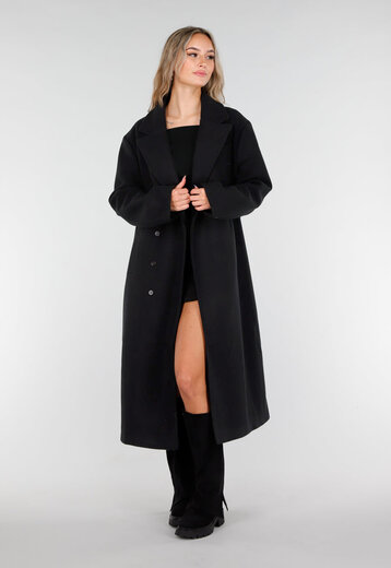 Zwarte Lange Mantel