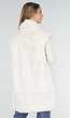 Crèmekleurige Faux Fur Bodywarmer met Ceintuur