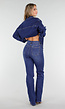Donkerblauwe Tall Jeans met Rechte Pijpen en High Waist