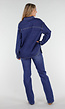 Donkerblauw Denim Overhemd met Oversized Pasvorm en Knoopsluiting
