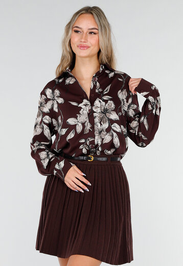 Bordeaux Bloemen Blouse