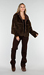Donkerbruine Teddy Jas met Knoopsluiting