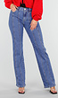 Blauwe Jeans met Rechte Pijpen en Stretch