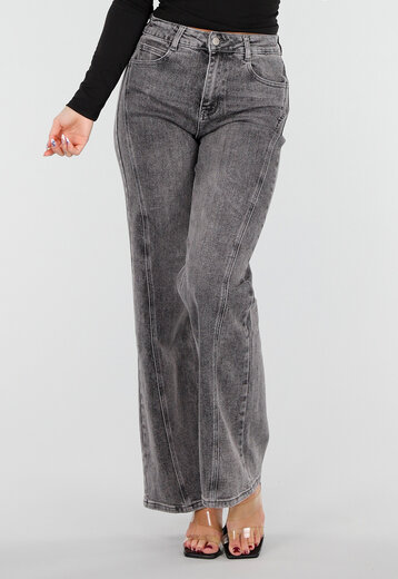Grijze Stretch High Waist Jeans