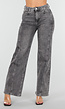 Grijze Straight Leg Jeans met Rechte Pijpen en Subtiele Wassing