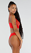 Rode Lingerie Set met Hartjes Mesh en Hoge Taille Slip