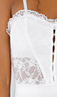 Witte Bruids Lingerie Set met Sluier en Netpanty met Jarretels