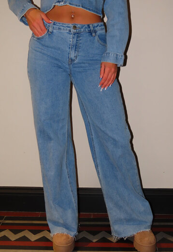 Redial Jeans  Lichtblauwe Stretch Wide Leg Jeans