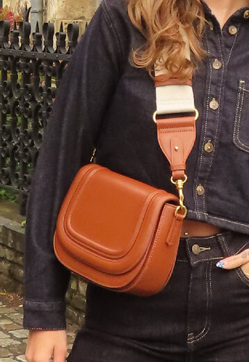 Crossbody Tas Bruin met Gouden Details