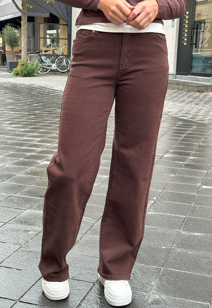 Bruine Wide leg Jeans