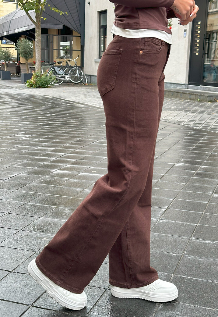 Bruine Wide leg Jeans