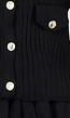 Zwarte Set met Goudkleurige Knopen en Plissé Rok