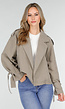 Beige Cropped Trenchcoat Jas met Strikceintuur