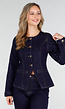 Donkerblauwe Denim Blazer