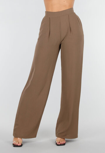 Linnenlook Broek Taupe