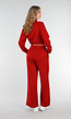 Bordeauxrode Broek met Wijde Pijpen en Elastische Taille