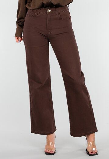 High Waist Jeans Bruin