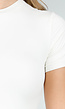 Witte Basic Stretch Body met Korte Mouwen
