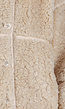 Beige Teddy Jas met Opstaande Kraag en Knoopsluiting