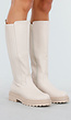 Beige Hoge Laarzen met Chunky Zool