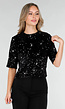 Zwarte Pailletten Top