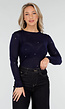 Donkerblauwe Glitter Stretch Top