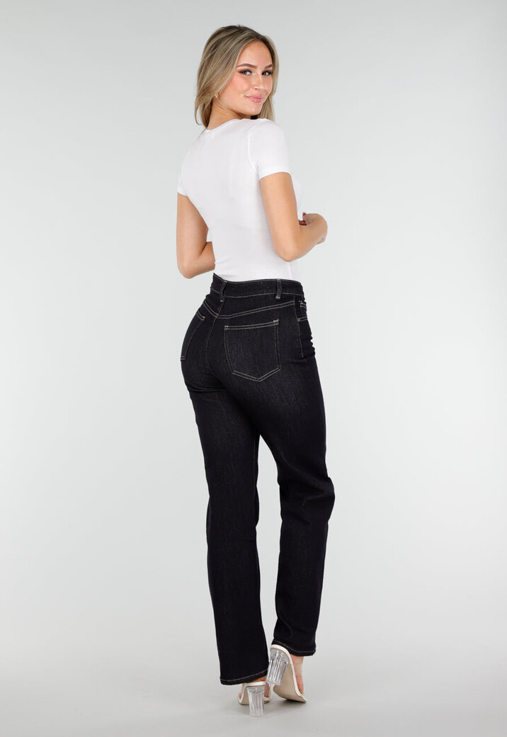 Witte Bodysuit met Korte Mouwen en Diepe V-Hals in Stretchstof