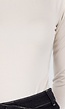 Beige Bodysuit met Lange Mouwen en Ronde Hals Stretch