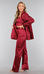 Burgundy Satijnen Blazer