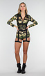 Legerkostuum Playsuit met Camouflageprint en Beenbanden