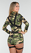Legerkostuum Playsuit met Camouflageprint en Beenbanden
