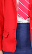 School Girl Uniform Kostuum met Rode Blazer en Stropdas