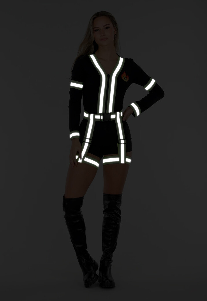 Brandweer Kostuum met Reflecterende Strepen en Riem