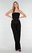 Tall Zwarte Straight Leg Super Stretch Pantalon met Glitters