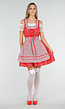 Rood Oktoberfest Dirndl Jurkje met Stippen