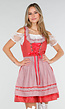 Rood Oktoberfest Dirndl Jurkje met Stippen