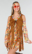 Hippie Jurk met Gilet en Hoofdband in Bloemenprint