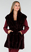 Bordeauxrode Faux Fur Bodywarmer met Ceintuur