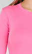 Neon Roze Body met Lange Mouwen en Stretch