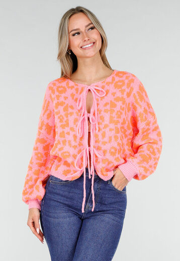 Neonroze Panterprint Trui