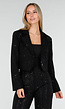 Zwarte Cropped Blazer met Glitters