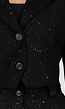 Zwarte Cropped Blazer met Glitters