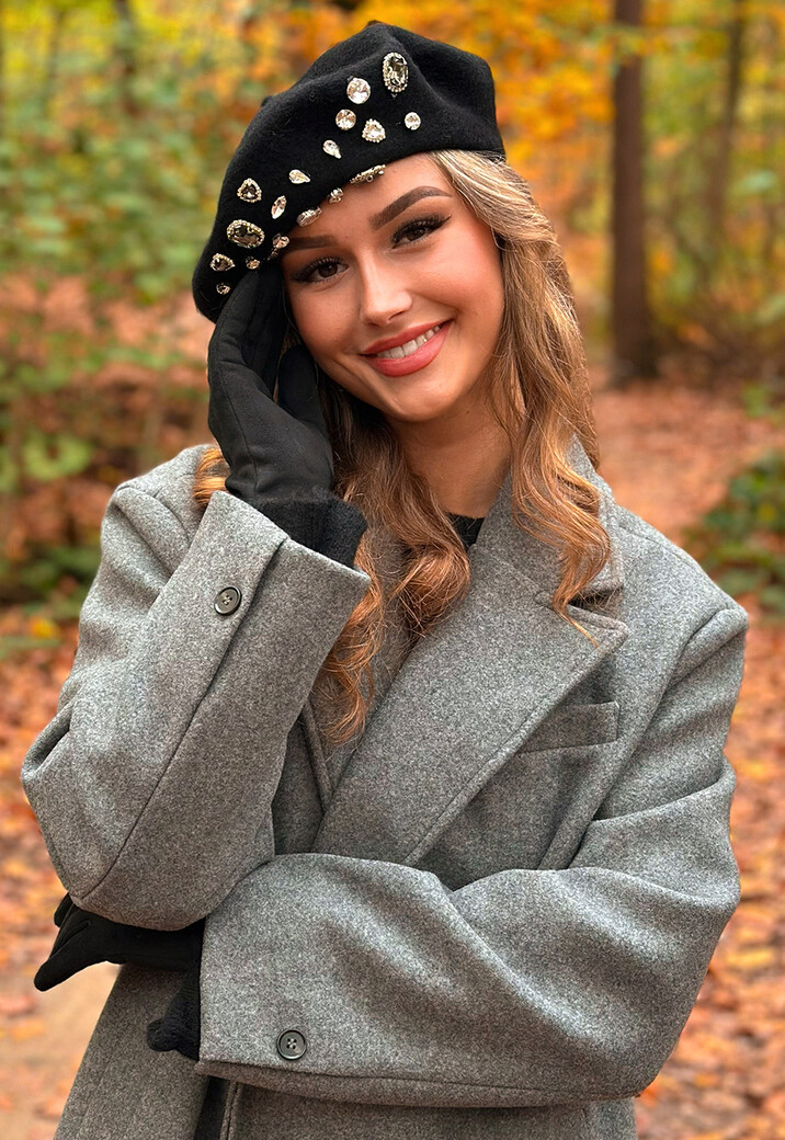 Baret met Glitter Stenen