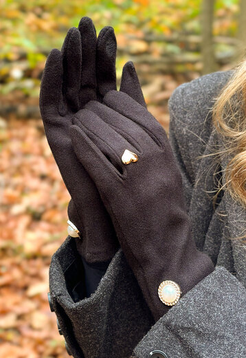 Zachte Handschoenen met Gouden Details