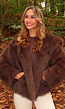 Bruine Faux Fur Jas met Capuchon