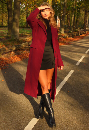 Bordeauxrode Manteljas