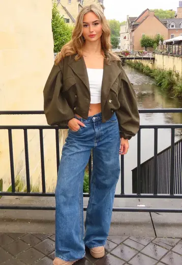 Casual Chic in Olive Suede