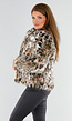 Faux Fur Jas met Luipaardprint en Kraag